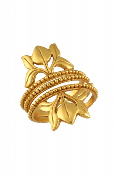 Silver Gold Plated Lotus Stacking Rings